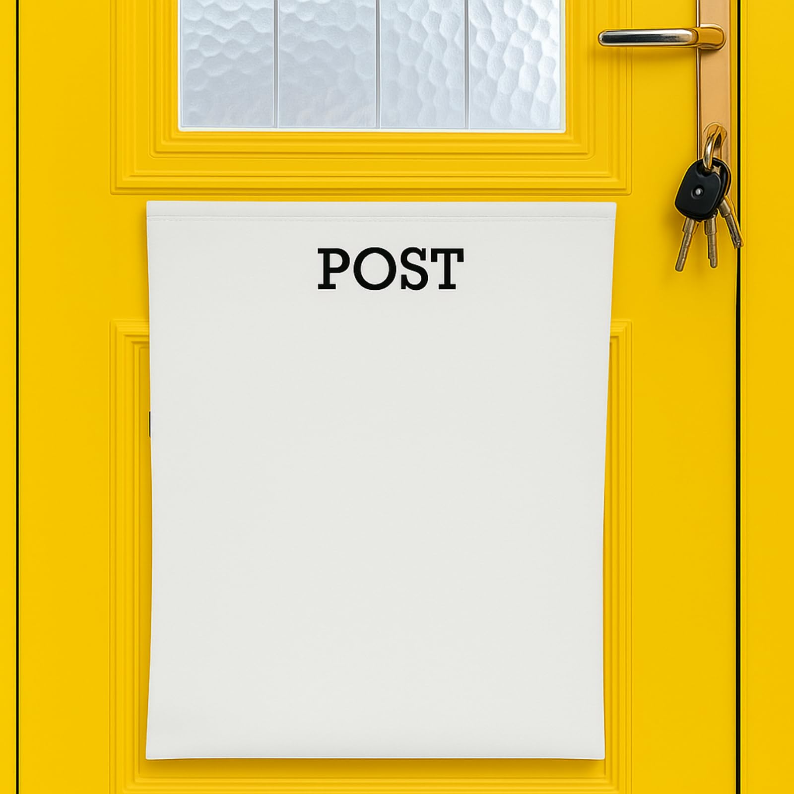 Post Catcher for Letterboxes [White ] No Tools or Screws Needed – Dog Proof Letter Box Mail Catcher Bag (White)