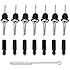 Liquor Pour Spouts Set - Stainless Steel bottle spout and Liquor Pourers Dust Caps Covers (7+7)