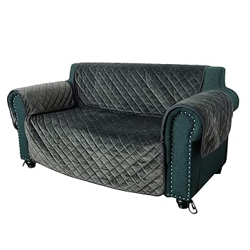 Amazon.com: FURRY BUDDY Quilted Velvet Pet Loveseat Cover, Water ...