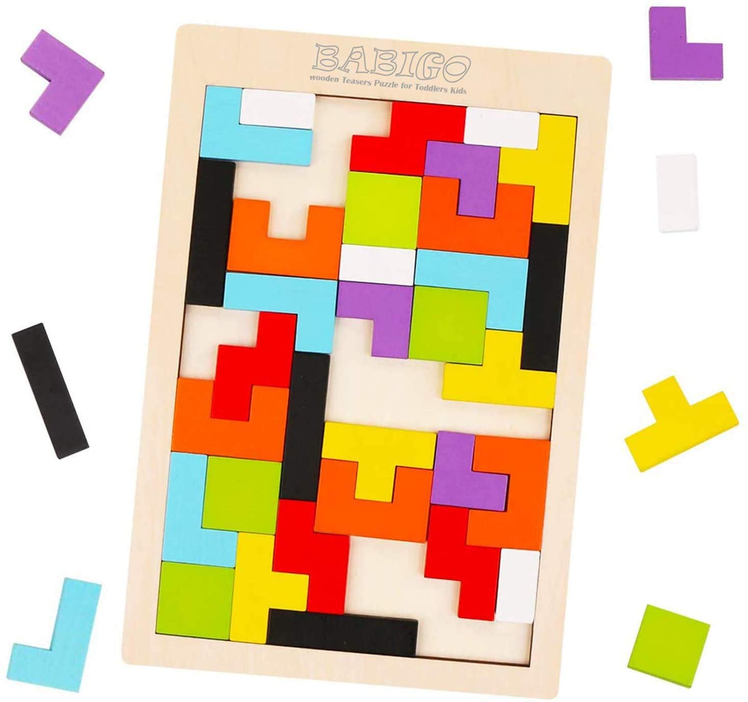 Buy Babigo Wooden Puzzle Brain Teasers Toy, Tangram Jigsaw Puzzle