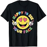 Happy To See Your Face Teacher Vintage Back To School T-Shirt
