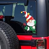 Leniutor 2PCS Christmas Window Sticker, Cute Santa