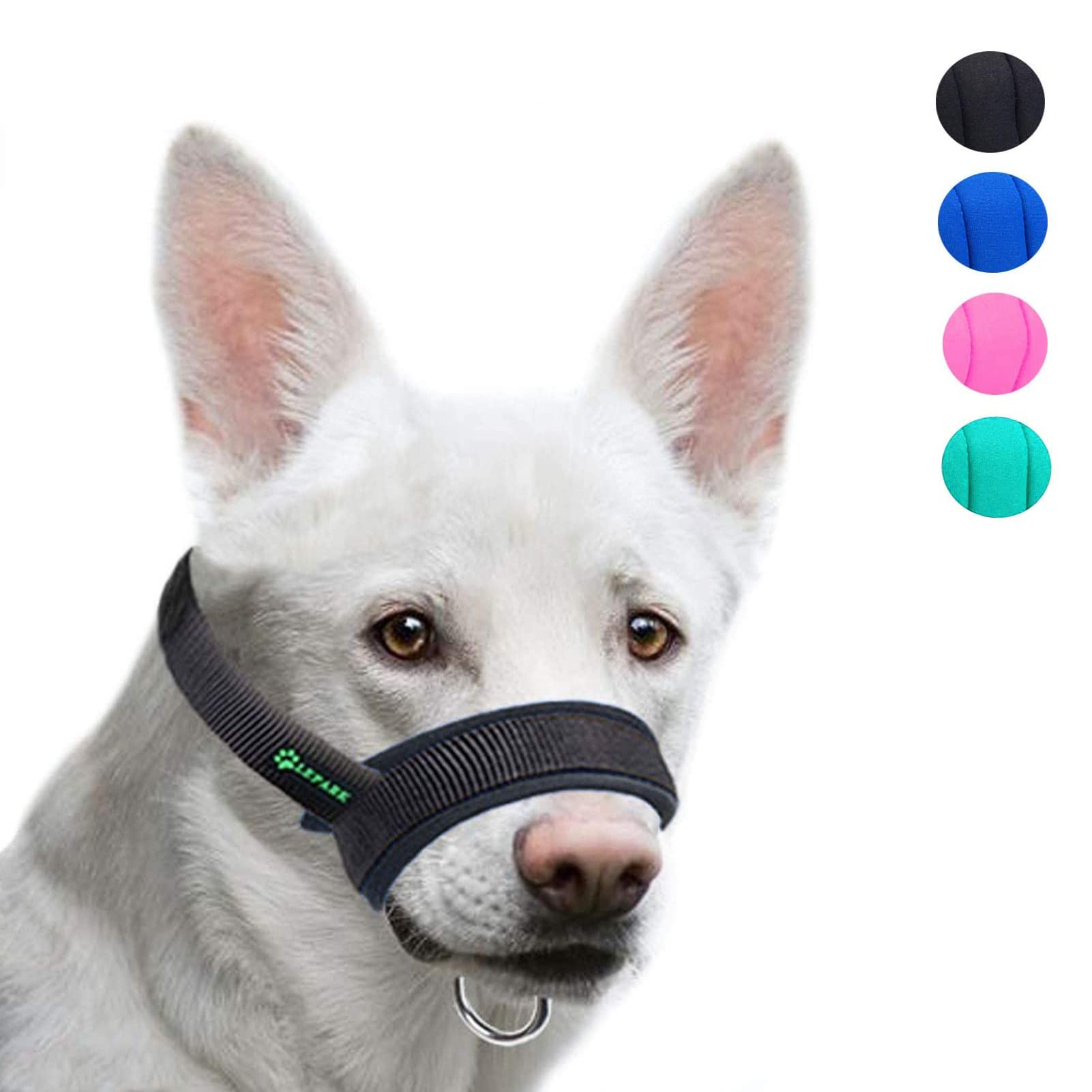 Dog Muzzle with Fabric for Small, Medium and Large Dogs, Anti Biting, Chewing, Adjustable Neck, Breathable(S, Black)