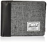 Herschel Supply Co. Men's Edward, Raven Crosshatch/Tan Pebbled Synthetic Leather, One Size