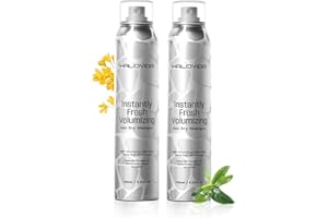 HALOVIDA Dry Shampoo for Women Pack of 2, Dry Scalp Shampoo Spray for Dark Hair Leaves No White Residue, Absorb Oils, Volumiz