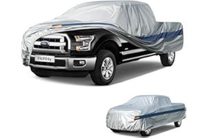 Holthly Large Truck Car Cover Waterproof All Weather, Car Covers for Pickup, All Season Rain Sun Dust UV Protection Windproof with Storage Bag, Universal Fits Length 243-250 inch