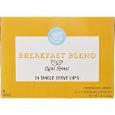 Happy Belly Light Roast Coffee Pods, Breakfast Blend, Compatible with Keurig 2.0 K-Cup Brewers, 24 Count