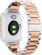 Giaogor Stainless Steel Band Compatible Garmin Venu 2S Quick Release Silver view 3