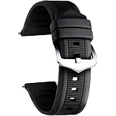 BINLUN Silicone Watch Bands 12mm-28mm Sizes Sport Replacement Rubber Watch Straps for Men Women 7 Color (White/Red/Black/Blue/Orange/Grey/Green)