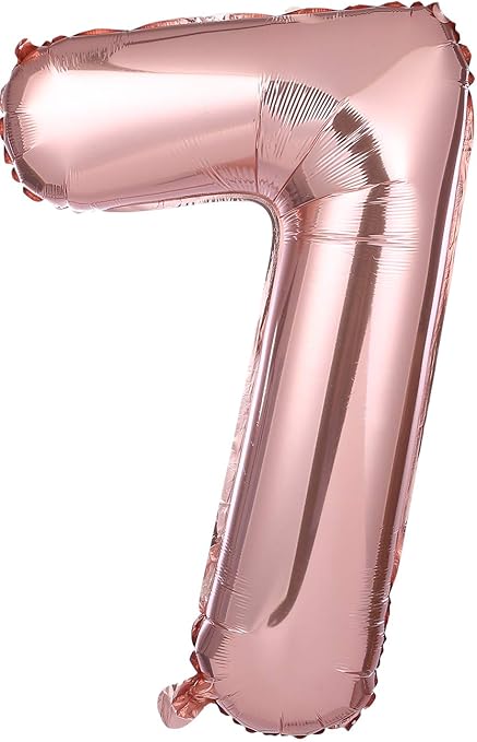 Amazon Kikipa Kk 147 少し大きめ 約60cm 数字バルーン 誕生日 バースデー ウェディング お祝い 記念日 パーティー イベント 店舗 装飾 飾り付け 小道具 ピンクゴールド 7 風船 バルーン おもちゃ