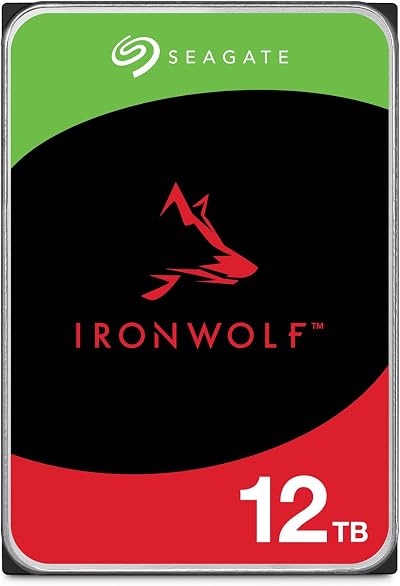 Seagate IronWolf 12TB NAS Internal HDD CMR 3.5 Inch SATA 6Gb/s 7200RPM