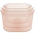 Amazon.com: Zip Top Reusable Food Storage Bags | 3 Dish Set [Peach ...