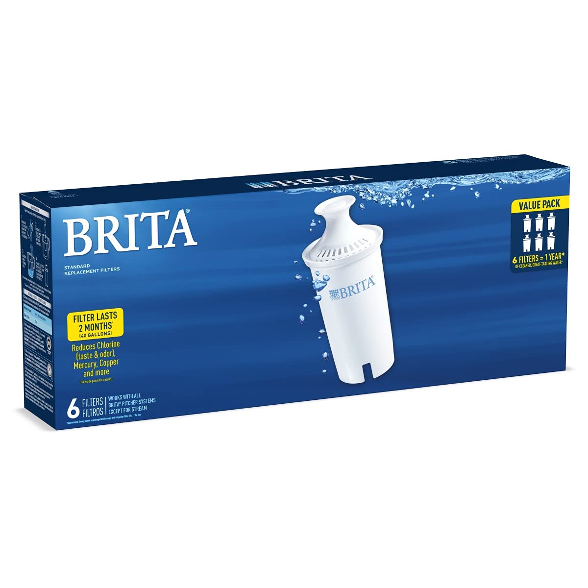 Britaピッチャー専用 交換用フィルター 6ct 35557 [並行輸入品]