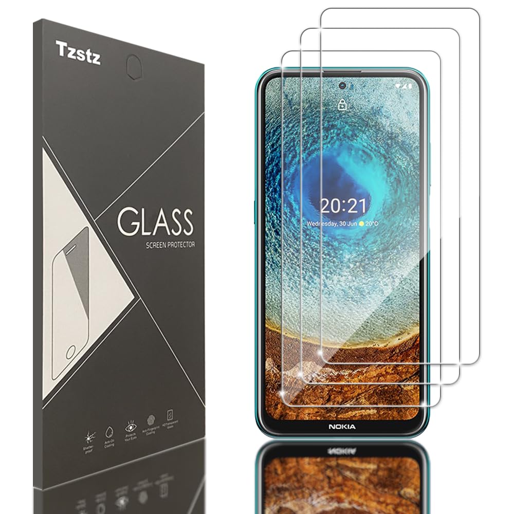 Tzstz 3 Pieces Tempered Glass Screen Protector for Nokia X10 Hardness 9H Anti Scratch Nokia X10 Screen Protector
