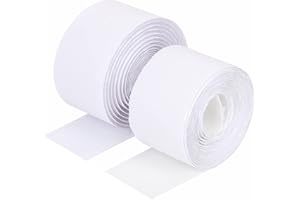 GLUEST Hook and Loop Strip 2in x 10ft Mounting Tape Roll Interlocking Tape Fastener Carpet Tape Roll with Self Adhesion Tape White