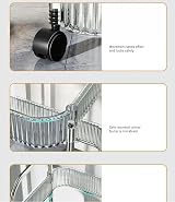 Multibao 3 Tier Acrylic Rolling Storage Cart on Wheels 40x28.5x69.7cm view 7