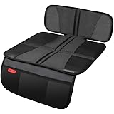 Kaiphy Car Seat Protector - Seat Protection Mat - Thick Padding - Durable, Waterproof Fabric, Leather Reinforced Corners & 3