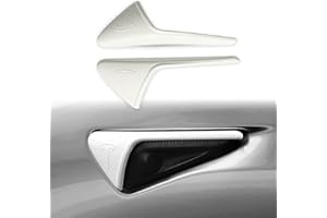 YJMOTOR Side Camera Cover Compatible with Tesla Model 3 (2017-2023) Model Y (2019-2022) Turn Signal Side Covers Exterior Decoration Accessories Hardware 3 Camera Protect Decal Cover 2Pcs(Glossy White)