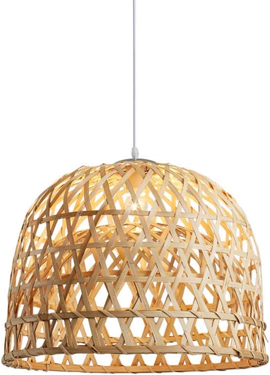 Berlato Pendant Light Hand-Woven from Bamboo Pendant lamp Adjustable Height Creative Design Lampshade Personalized Hanging lamp Rattan Chandelier Pendant for Dining Room Bedroom - - 