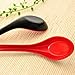 Basting Spoons 6 Pack, Soup Spoons Red and Black with Long Handle