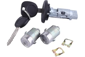 moseiny Ignition Key Switch Cylinder Kit with 2 Keys and Door Locks 707835 706592 15298923 15298924 Compatible for 2001-2007 Silverado 1500 2500 HD 3500 Pickup Suburban Tahoe Sierra Sonoma Yukon