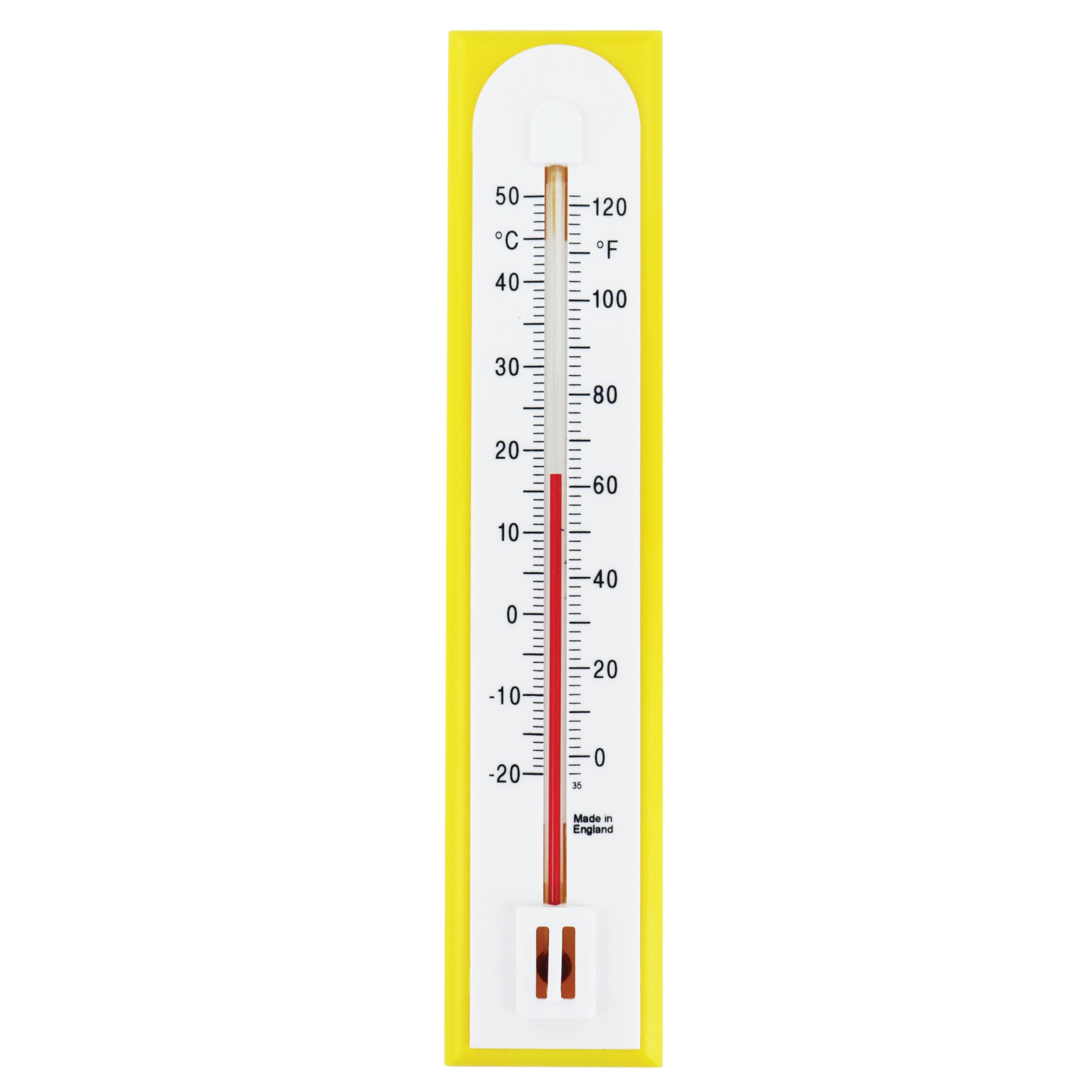Accurate Room Thermometer for Use as Room Temperature Thermometer in The Home Office Garden or Greenhouse Easily Wall Mounted (Yellow)