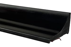 KAYLEINSTER 39 Inch Shower Threshold Water Dam Barrier,Silicone Shower Door Bottom Seal for Water Stopper,Flexible Edge Trim for Kitchen Sink Splash Guard,Self Adhesive Water Blocker for Bathtub,Black