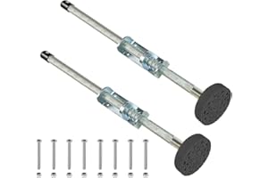 ADAMOSS Ladder Leveler Pair with Rubber Feet Orange，Adjustable Ladder Leg Leveler for Extension ladders，Ladder Feet Stabilizer,Ladder Accessories (Black Rubber pad)