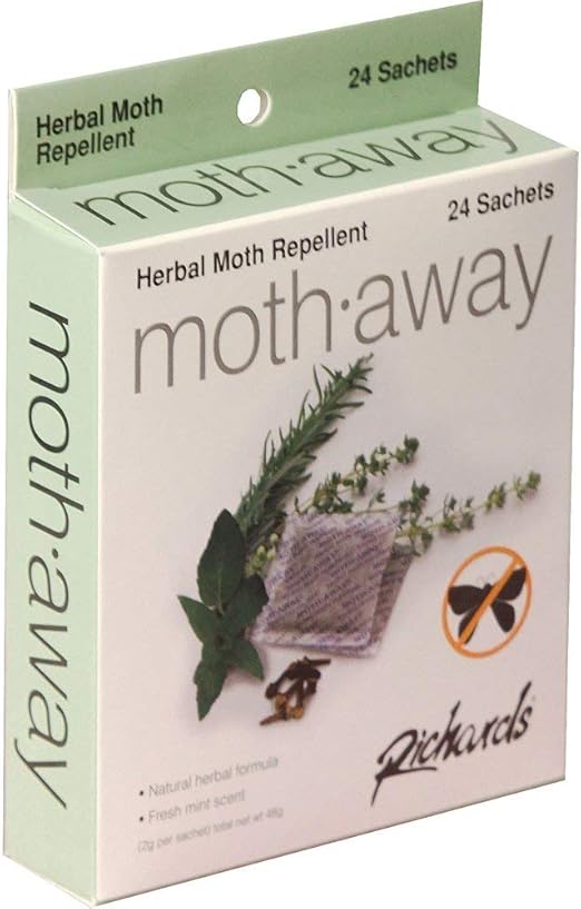 Richards Homewares Moth Away Sachets Nontoxic 24 Pack (White) (24
