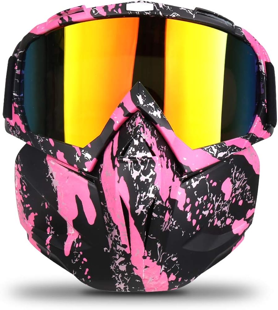 Freehawk Motorcycle Goggle Mask Detachable Snowmobile Off-road Riding Goggles : Clothing