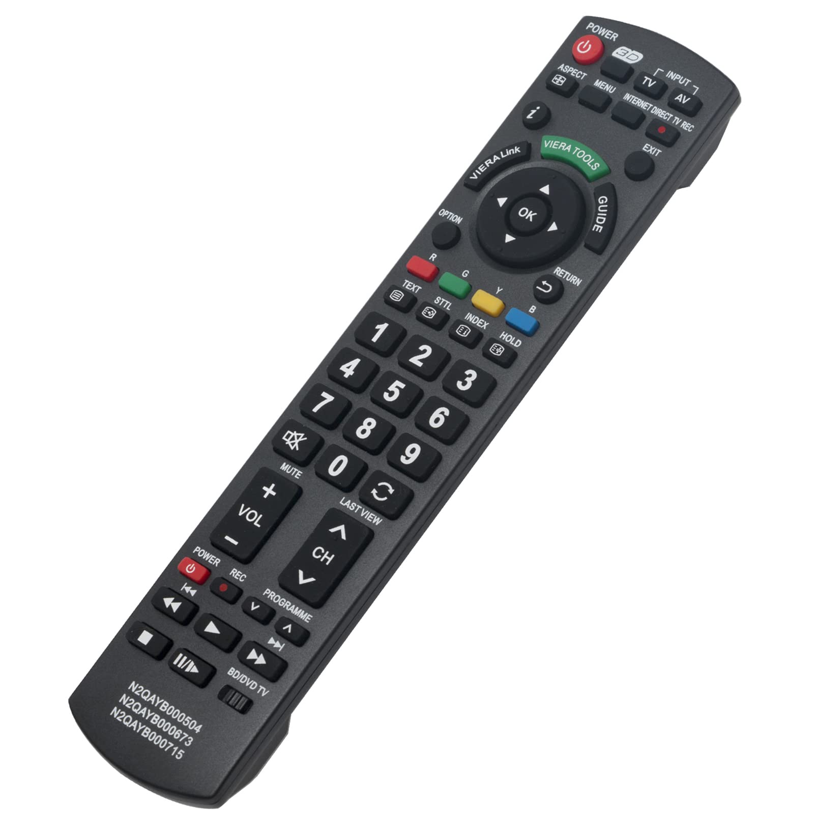 N2QAYB000504 N2QAYB000673 N2QAYB000715 Replacement Remote Fit for Panasonic TV TX-L37V20E TX-L42V20E TX-L32D26BA TX-L42D26BA TX-L32D28EP TX-L37D28ES TX-L32D28ES TX-L37D28EW TX-P42ST50E