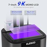 ELEGOO Mars 4 MSLA 7-Inch 9K Mono LCD UV Resin Printer 153x77x175 mm view 7
