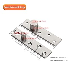2 Pack Stainless Steel 180 Rotation Hidden Door