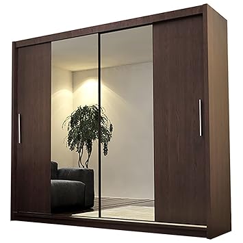 Ye Perfect Choice Wardrobe Alayna 4 Mirror Sliding Doors Modern