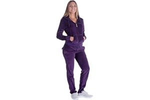 Facitisu Tracksuit for Women Set 2 Piece Joggers Velour Jogging Sweat Outfits Hoodie and Sweatpants Set