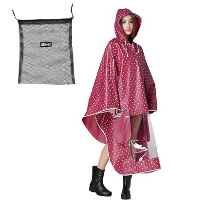 IBLUELOVER Regenmantel Wasserdicht mit Reflektierendes Band Motorrad Regenponcho,Regenschutz Schnell Trocknend Regencape Atmu