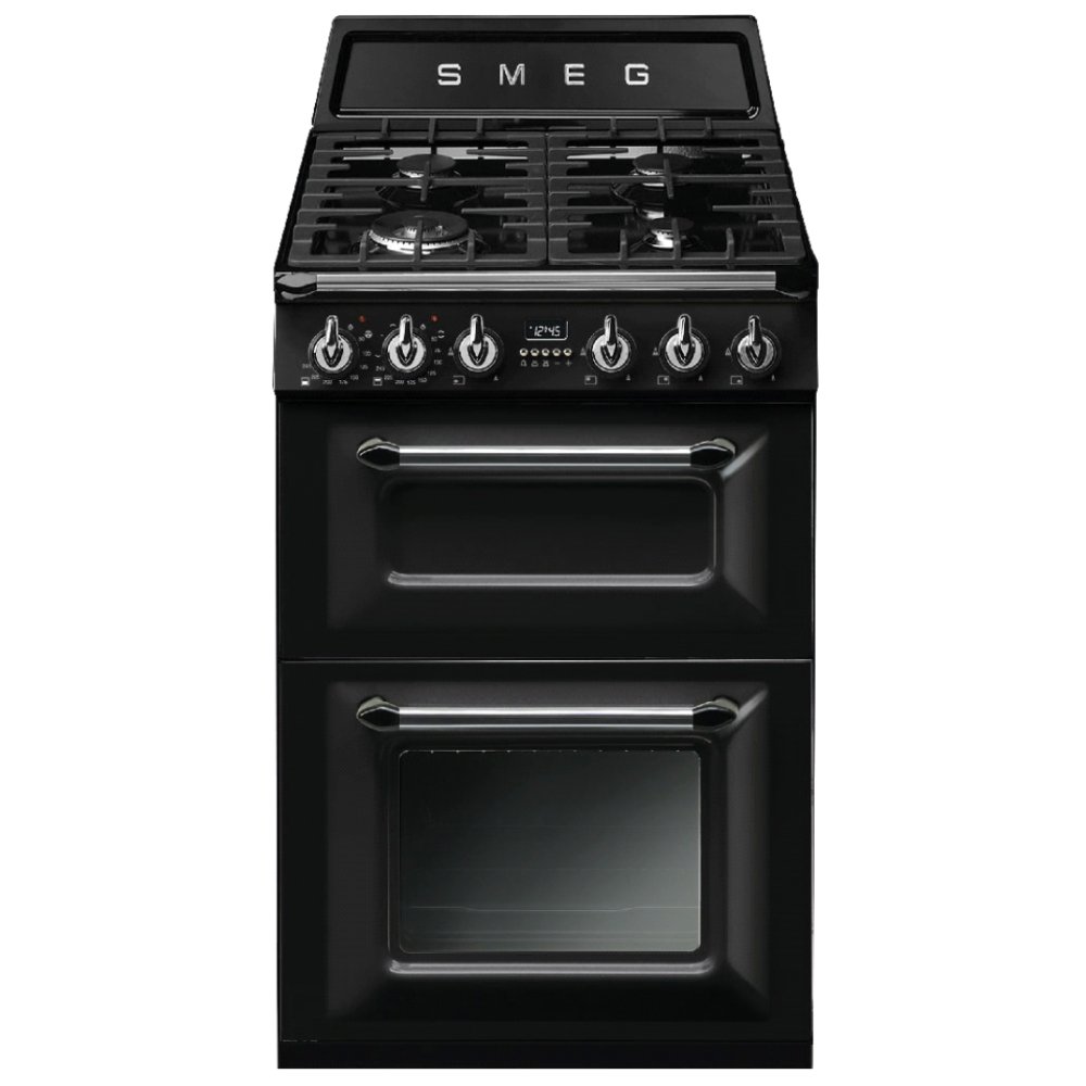 Smeg TR62BL 60cm Victoria Style Dual Fuel Cooker in Black Amazon.co