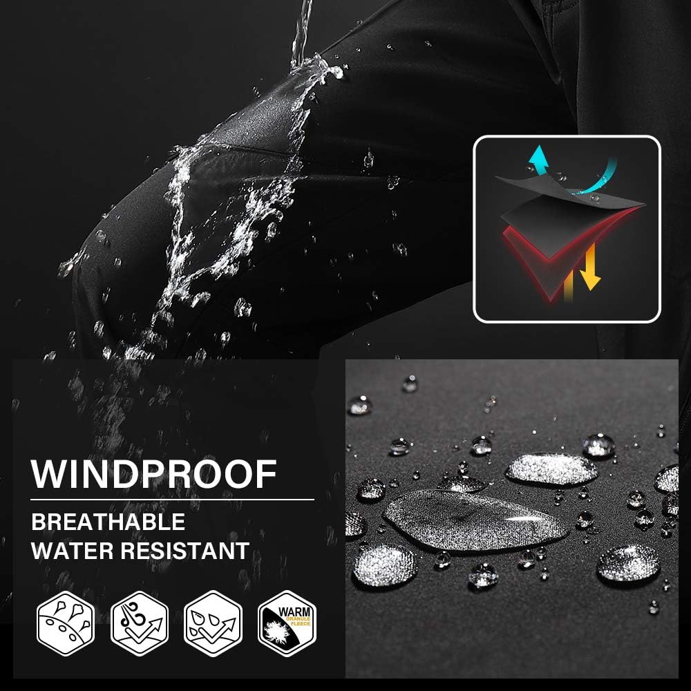 Women's Hiking Waterproof Pants Outdoor Windproof Fleece Lined Soft Shell Insulated Winter Pants Fishing Safari Travel: Clothing