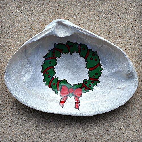 Soap Dish - Spoon Rest - Ring Dish - Jewelry Dish - Trinket Dish - Catchall | Christmas Wreath Clam Shell