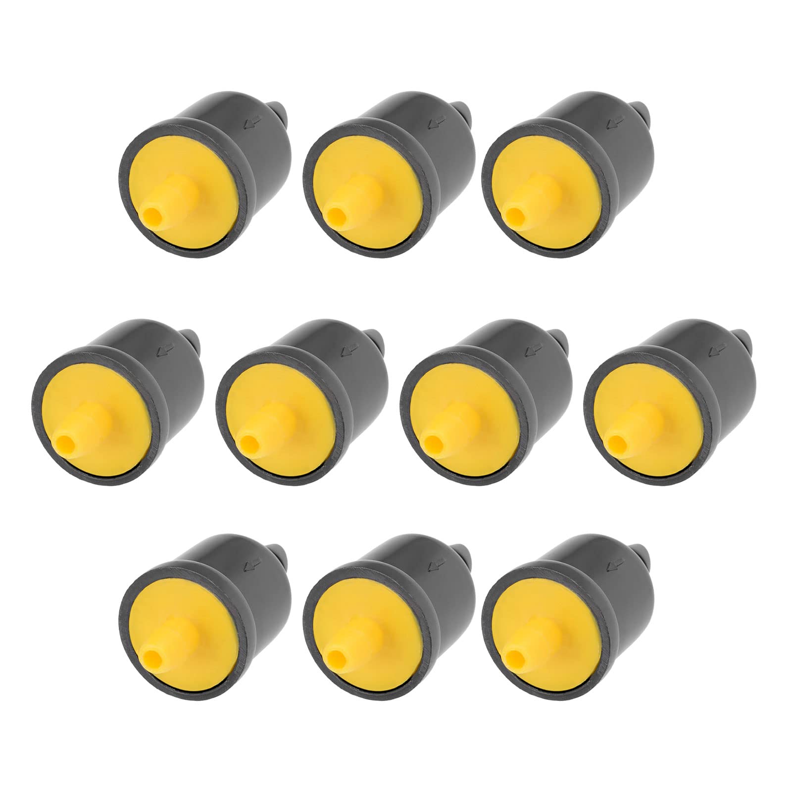 METALLIXITY Pressure Compensating Dripper, (5 Gallon Per Hour) 10Pcs, Plastic Irrigation Drip Emitters - for Watering Garden Lawn Plants, Yellow