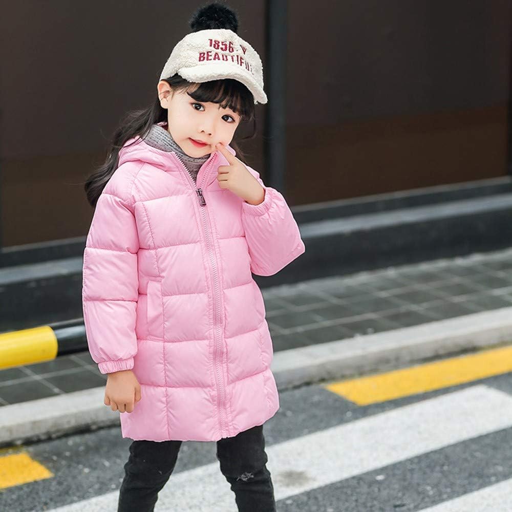 Susenstone Enfant Manteau Long Doudoune Fille Garcon A Capuche Hiver Blouson Coupe Vent Epais Couleur Unie Chaud Mignon Coat En Coton 18 Mois 6 Ans Fille Bilkvarteret Sportswear