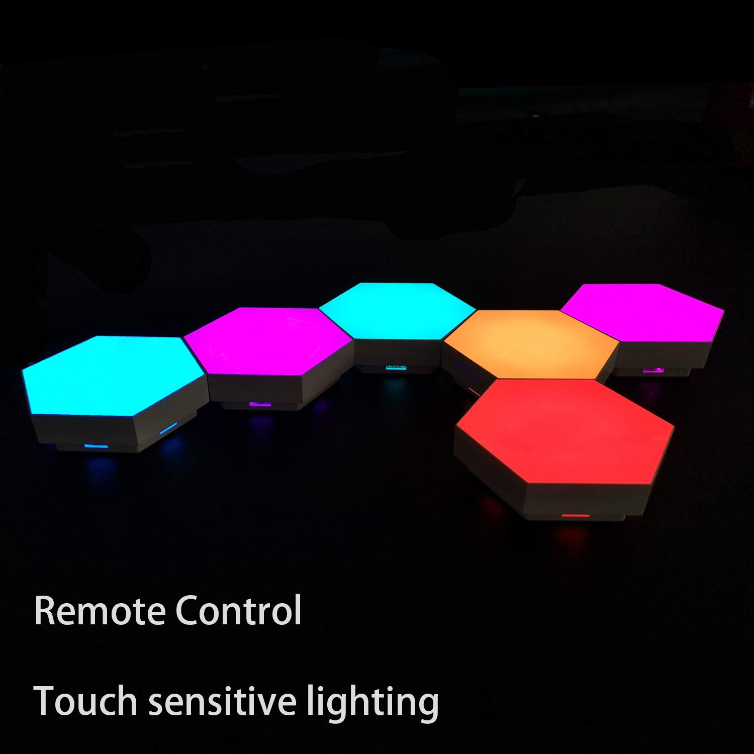 Wall Mounted Desk ODISTAR Remote Control Hexagon Wall Light,Smart Wall ...