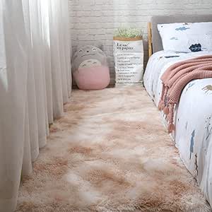 JFBZS Alfombra Peluda para Dormitorio, Alfombra Decorativa para Sala de