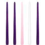 thumbnail image 2 of Topsics 4-Pack Advent Taper Candles - 10 Inch Purple & Pink Christmas Candles 2 of 11