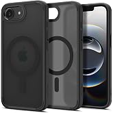 Spigen Ultra Hybrid MagFit for iPhone 17e/16e Case, Frost Black | Anti-Yellowing Resin, Air Cushion Tech, Military-Grade Drop Protection, Raised Camera Protection, Compatible with MagSafe