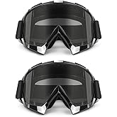 XYOP ATV Goggles 2-Pack - Motorcycle Motocross Off-Road Goggles for Adult Youth Kids - Grey Lens