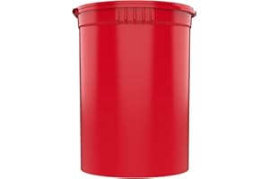 DRAGON CHEWER 30 Dram CR Plastic Packaging Pop Top Containers - Child Resistant Travel Holder Vial Bottles - 160 qty (Red)