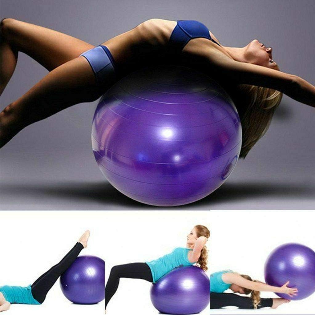 SturdyFoot Exercise Ball 85cm Gym Ball, Anti-Burst & Extra Thick, Swiss Ball with Pump, Birthing Ball for Yoga Pilates - Image 5