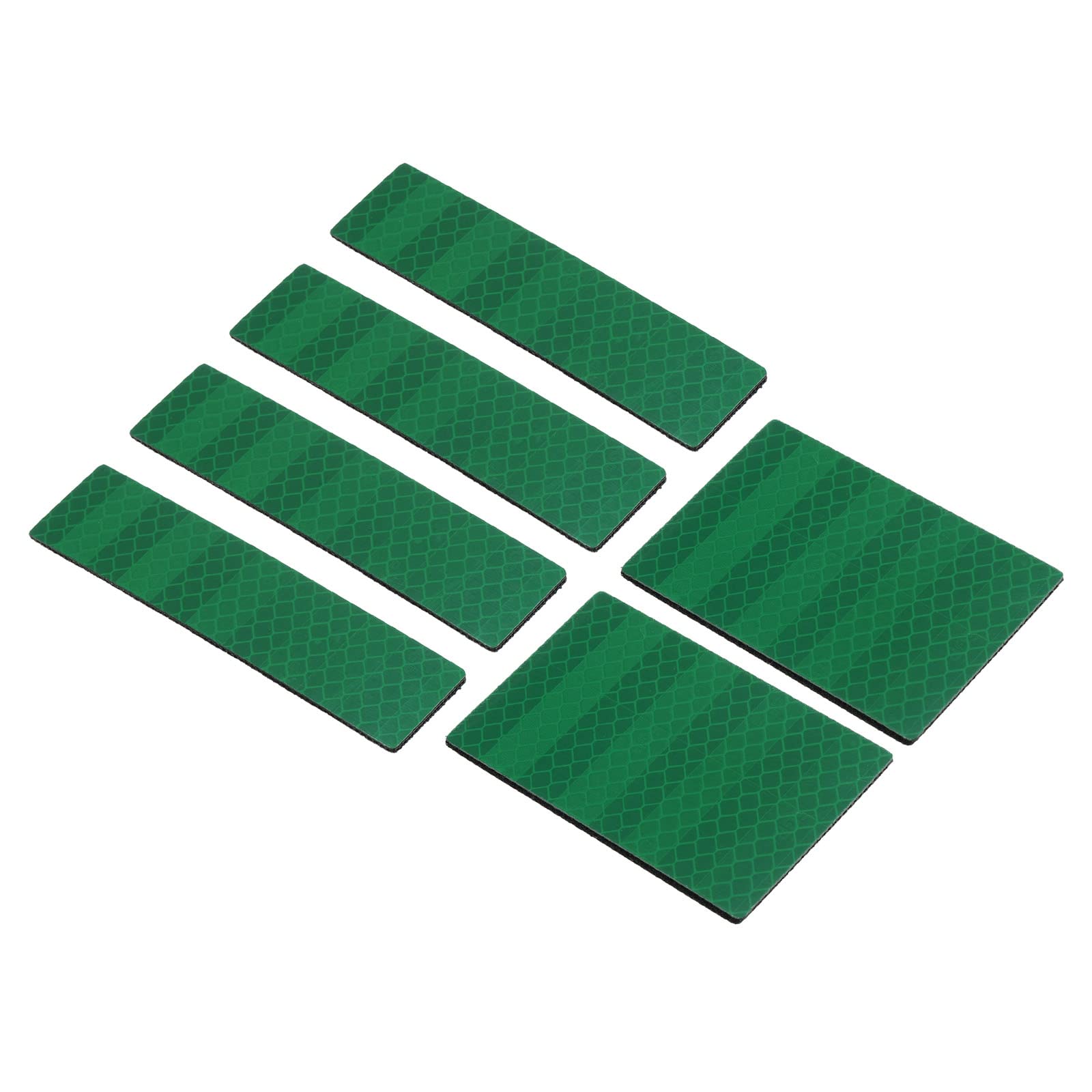 PATIKIL Reflective Patch 1x4 2x3, 6 Pcs Hook and Loop Fastener Safety Appliques for Night Sportsperson Worker Hiker, Green