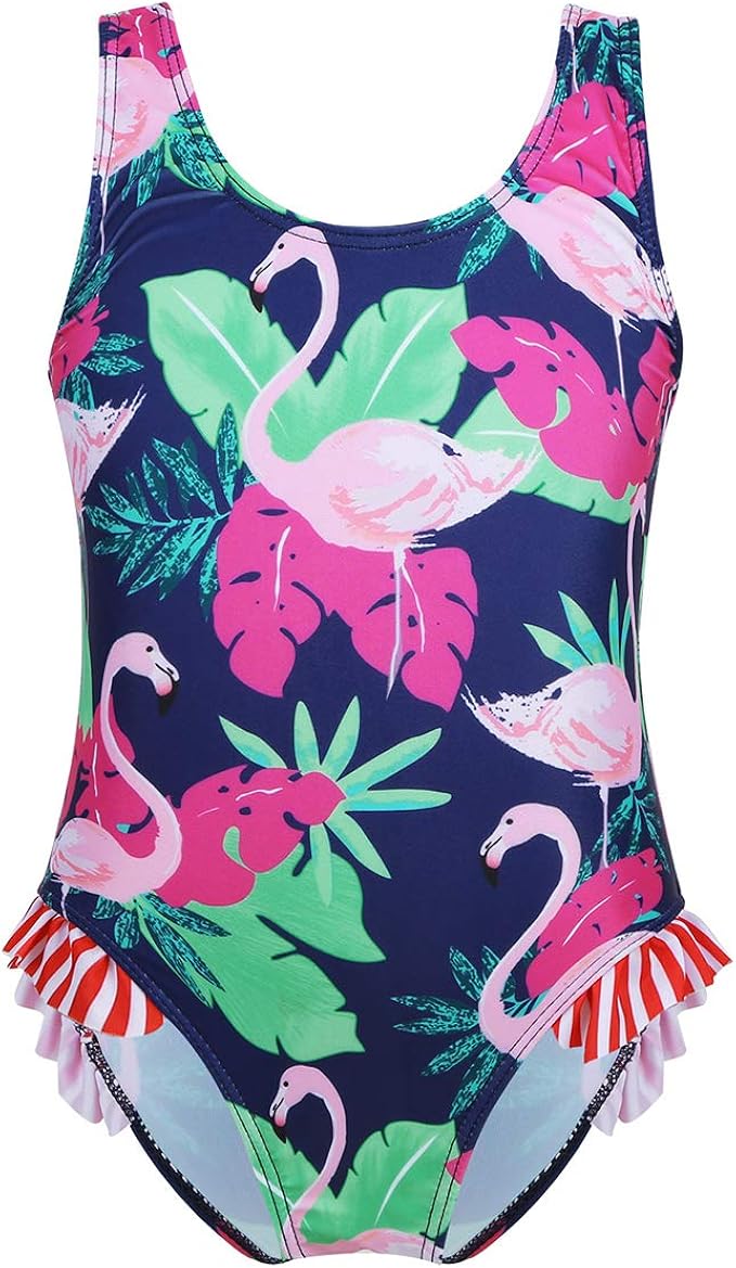 Iefiel Maillots De Bain Une Piece Bebe Filles Flamant Imprime Tankini Leotard Bodysuit A Rayures Floral Costume Tropical Pour Plage Baignade Enfant 3 Mois 7 Ans Bleu Marin 2 3 Ans Amazon Fr